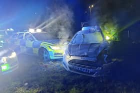 The vehicle failed to stop for the police prior to the crash