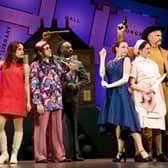(L-R) Ellie Leach as Miss Scarlett, Edward Howells as Professor Plum, Gabriel Paul as Reverend Green, Hannah Boyce as Mrs Peacock, Dawn Buckland as Mrs White and Jason Durr as Colonel Mustard in the hilarious new comedy Cluedo 2, which tours the UK until 27 July, as Strictly Come Dancing winner Ellie Leach makes her stage debut in 2024, starring as Miss Scarlett in the UK tour of Cluedo 2. Photo from:  Dave J Hogan)