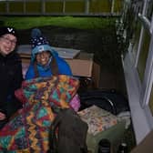 Pictured: Local sleeping rough for the charity fundraiser