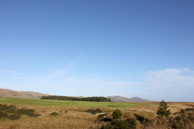You'll never tire of the view from the cabin - over the beautiful Borders countryside to the Pentland Hills.