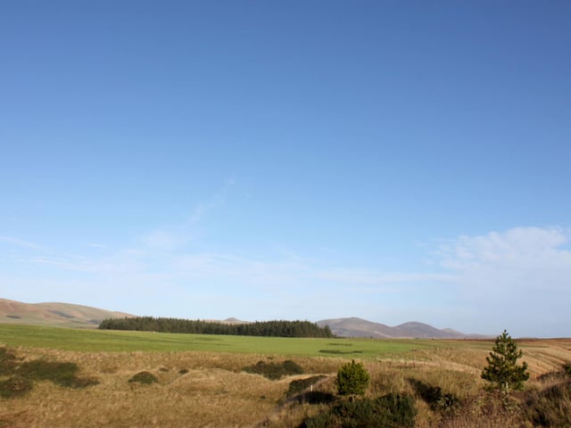 You'll never tire of the view from the cabin - over the beautiful Borders countryside to the Pentland Hills.