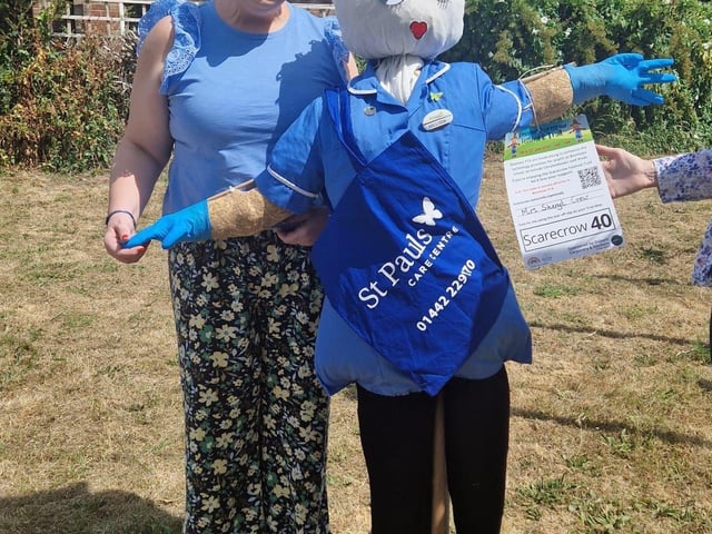 Residents created their Nurse entry at Boxmoor Primary School Scarecrow Trail 2025