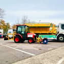 The gritter made its way from its depot in South Mimms for the first time.