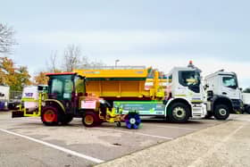 The gritter made its way from its depot in South Mimms for the first time.
