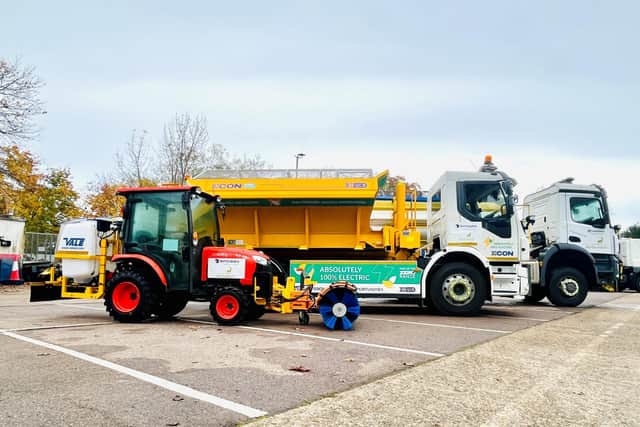 The gritter made its way from its depot in South Mimms for the first time.