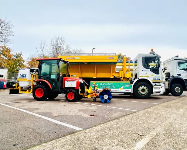 The gritter made its way from its depot in South Mimms for the first time.