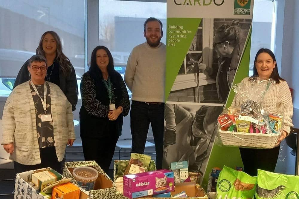Donating essential items to the National Animal Welfare Trust in Hertfordshire