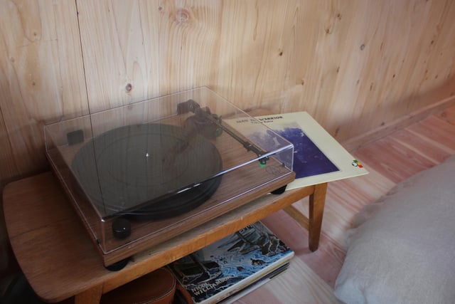 In the evening you can curl up and listen to a record.