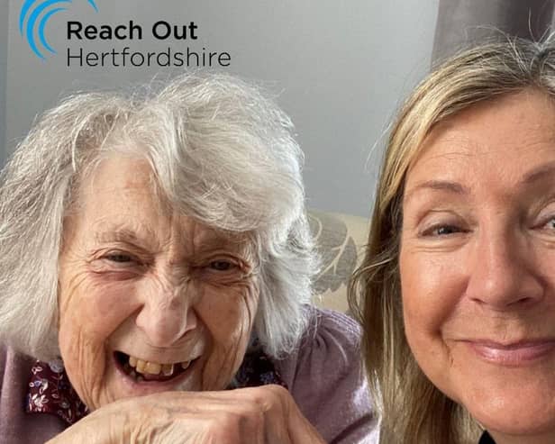Our Reach Out volunteer and client on one of their weekly visits. 