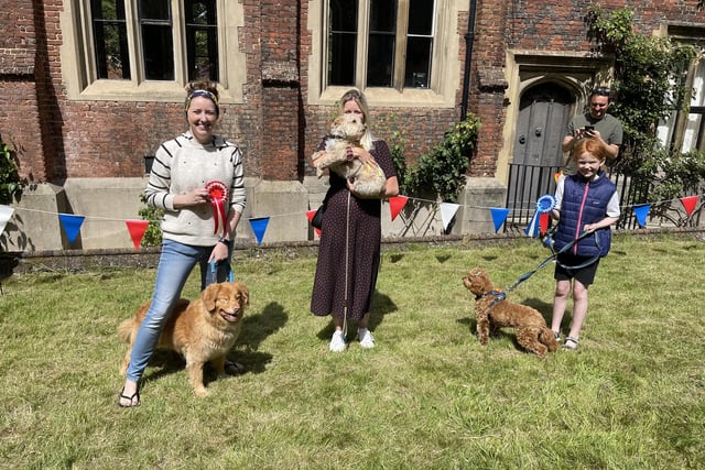 Local dogs came out in force for the canine show with prizes in five categories, including best biscuit catcher and dog that looks most like its owner.