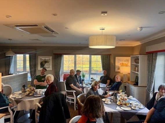 Guests at Iris Court for New Year Afternoon Social Tea