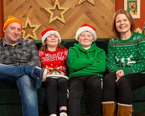 The Griffiths family hope Gigi the Labrador cross will help dad Dave get into the festive spirit.