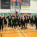 Hemel Storm lift the trophy after Sunday's game. Photo: Jo Charles.