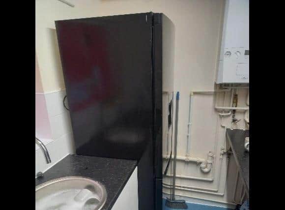 The fridge was PAT tested by a Cardo electrician and delivered to the resident's flat