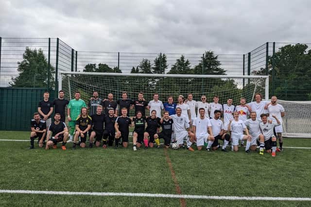 The white team won the match after a nail biting penalty shoot out.