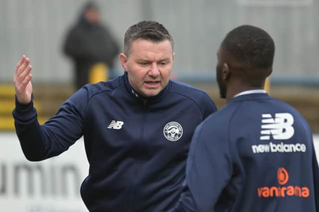 Brad Quinton is pictured before his first game at St Albans earlier this week. Photo: Hemel Hempstead Town FC.