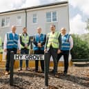 Stefan Draeger (second from right) at the Hydrogen Homes project with members of the Draeger and NGN teams