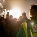 A St John Ambulance volunteer at a fireworks display