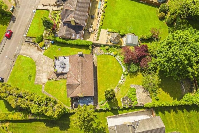 A bird's-eye view shot to better encapsulate the size of the property.