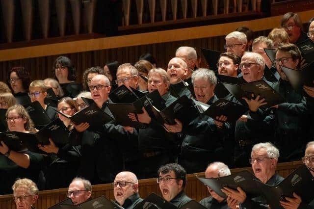Hertfordshire Chorus and Crouch End Festival Chorus in the Royal Festival Hall