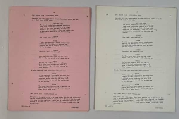 Harrison Ford's script for Star Wars A New Hope