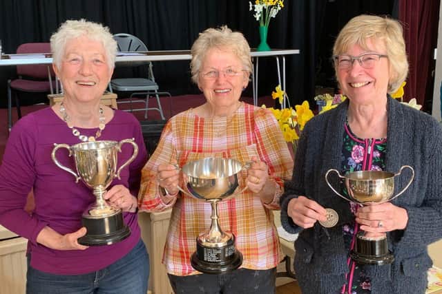 Spring Show Cup Winners - Sylvia Simmonds, Liz Hobson, Gillian Johanssson