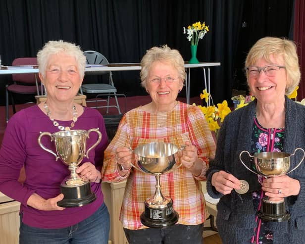 Spring Show Cup Winners - Sylvia Simmonds, Liz Hobson, Gillian Johanssson