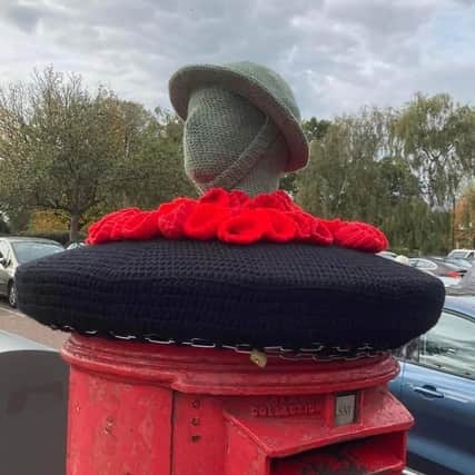 Hemel yarn bomber group have decorated the town for Remembrance Day