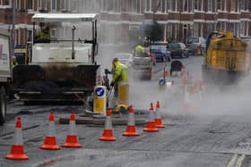 Road repair figures across the country have dropped. Image: John Giles / PA.