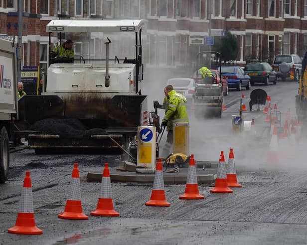 Road repair figures across the country have dropped. Image: John Giles / PA.