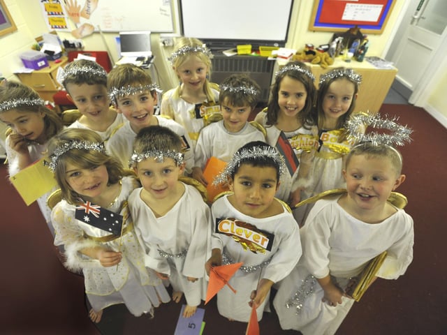 The angels of year three at Two Waters Primary School, Hemel Hempstead.