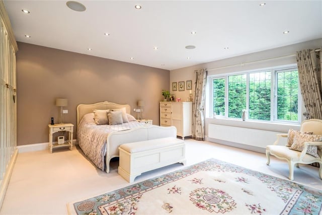 The main bedroom is light and airy.