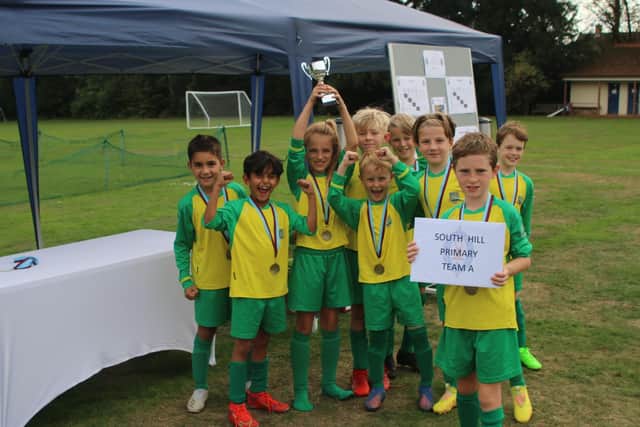 South Hill Primary School with their cup.