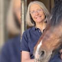Hilary with one of the centre's horses