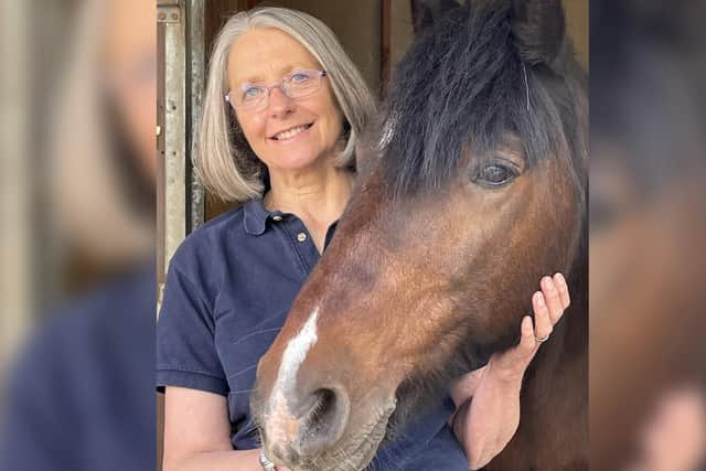 Hilary with one of the centre's horses