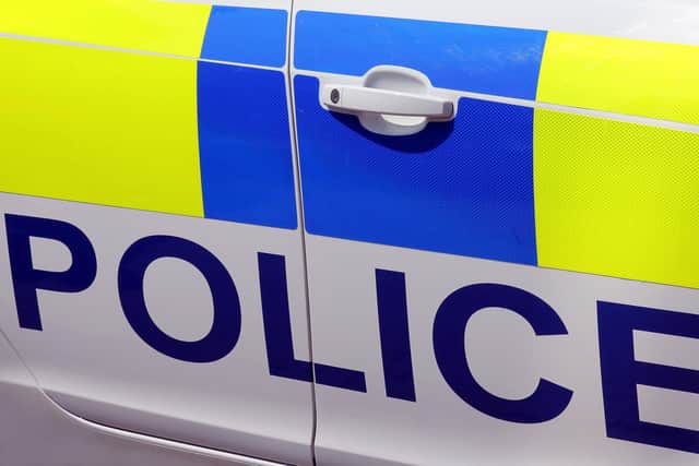 Close up of a police vehicle