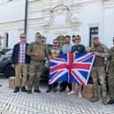 David and the team meet Ukrainian soldiers.