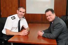 Chief Constable Charlie Hall and PCC David Lloyd. Image: Lynn Brooks.