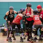 Hertfordshire Roller Derby. PHOTO: Benjamin Valsler