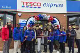 Hemel Hempstead Tesco colleagues cut the ribbon on the new express store