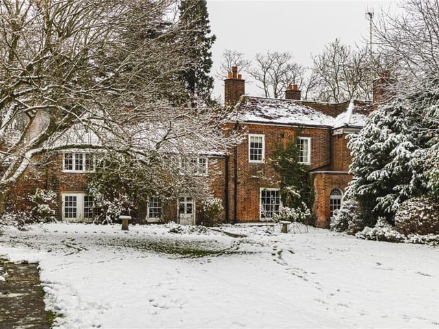 With a price tag of £2,150,000, this Grade II listed property in Kings Langley oozes character. It has six bedrooms and equivalent bathrooms, and three fireplaces around the home.
