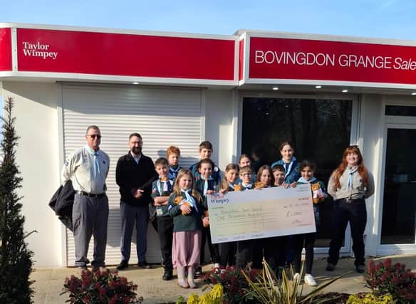 1st Bovingdon Scout Group received £1,000 from Taylor Wimpey