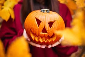 Halloween pumpkin with ghoulish face. Photo: Shutterstock