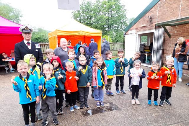 Squirrels, beavers and cubs met Commodore Tim on Sunday.