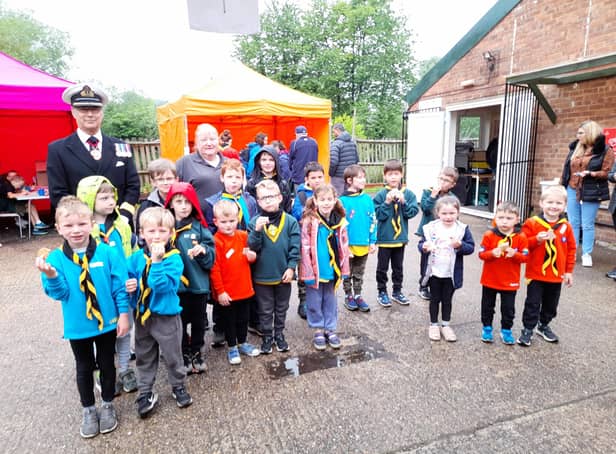 Squirrels, beavers and cubs met Commodore Tim on Sunday.