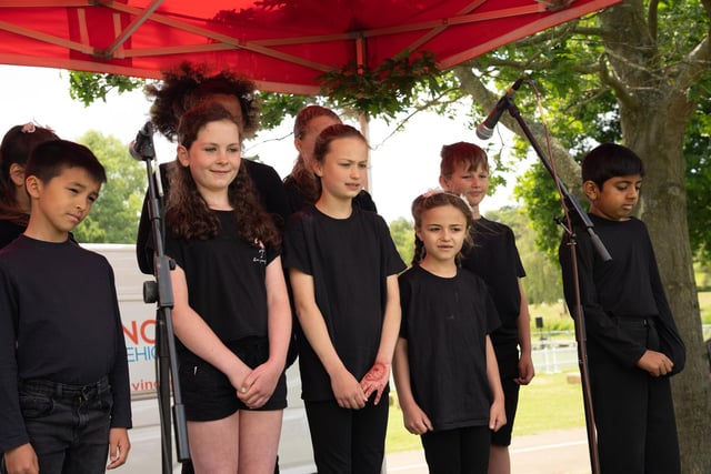 Child singers graced the stage.
