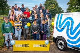 Pictured: The teams before they set for the treasure hunt around Dacorum