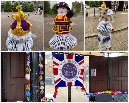 Knitters and crochet lovers came together to decorate the borough this Jubilee.