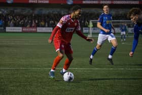 Action from the defeat on New Year's Day. Photo: HHTFC.