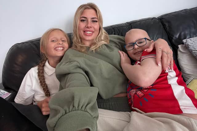 Holly Finch with Leo, right, and Bonnie
